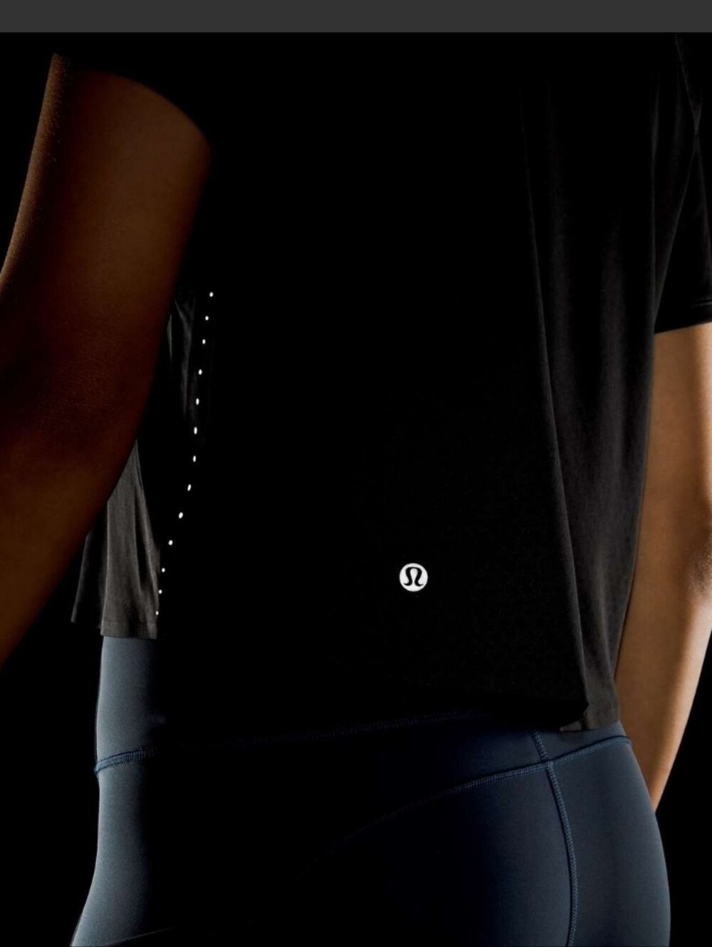 Lululemon Black Fast And Free Race Length Cropped Top, SIZE S, See Description - Picture 4 of 14